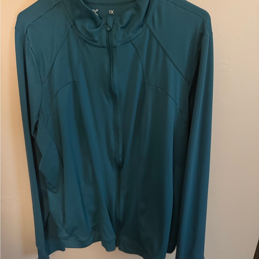 Xersion Teal Quick-Dri Jacket